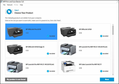 Select your printer