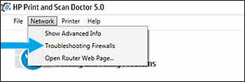 Click Troubleshooting Firewalls in the drop-down menu.